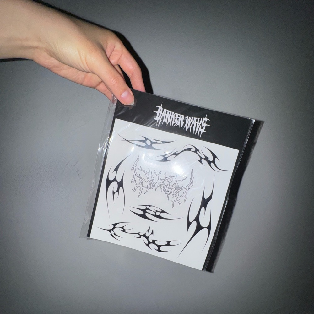 cyber sigilism temporary face tattoos